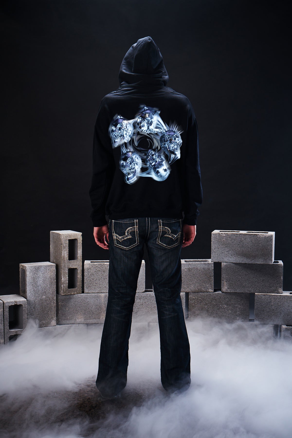 SKULL HOODIE - XS