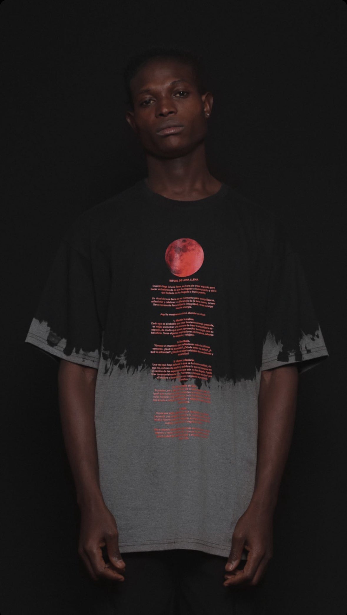 MOON RITUAL GRAY/BLACK TEE