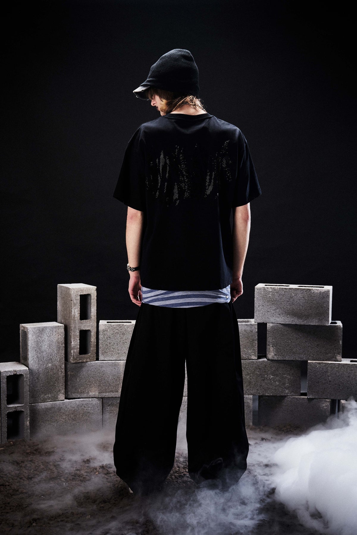 STRASS BLACK TEE - XS