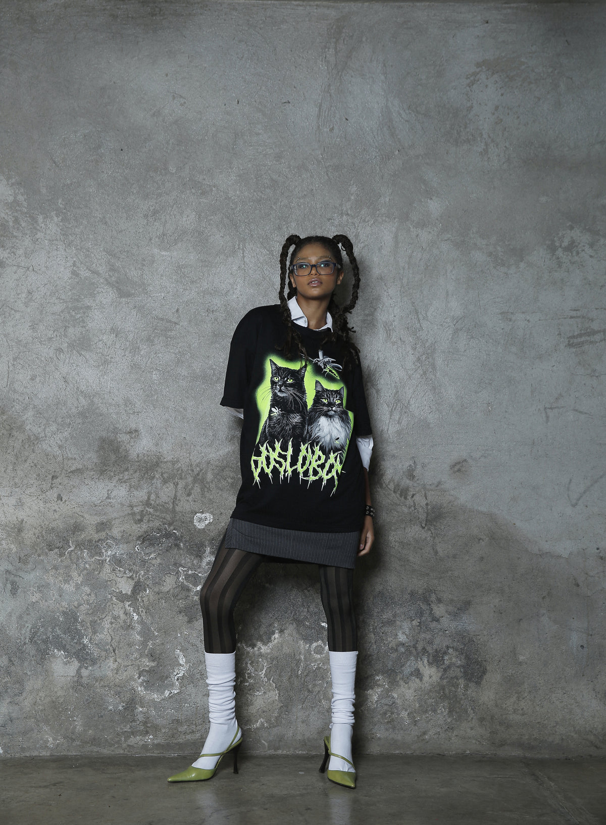 CATS BLACK TEE - XS