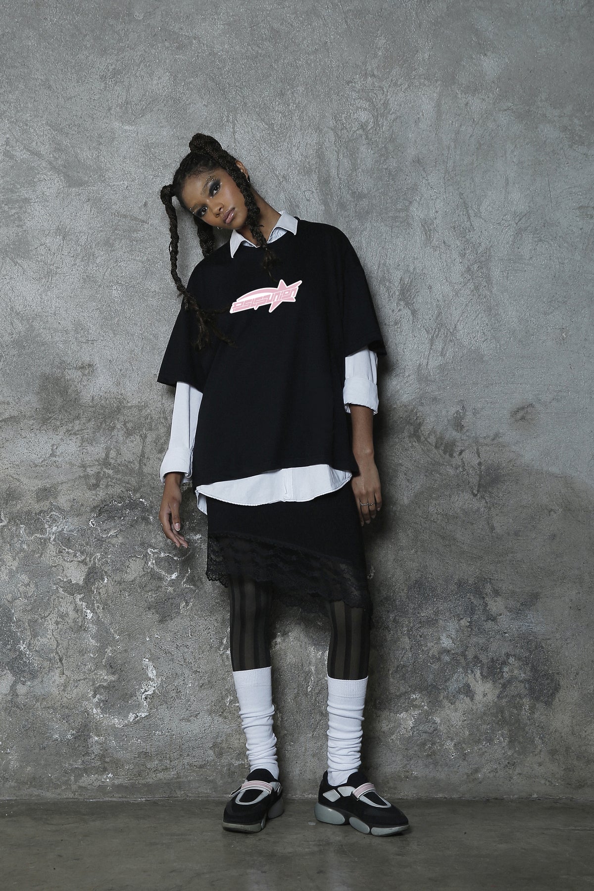 TEE BOXY DARK PINK - XS