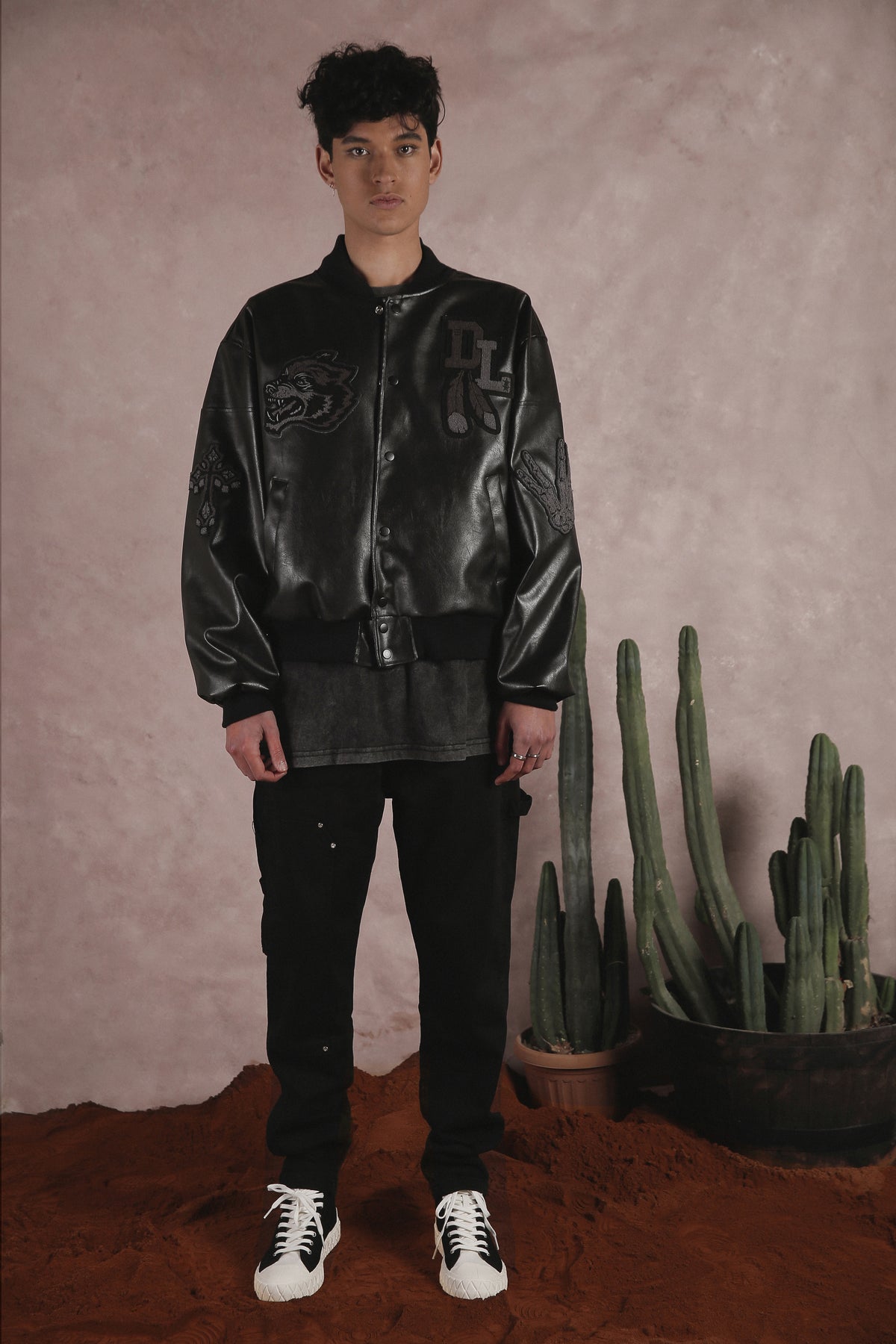 Varsity Jacket Black Wolf - XS